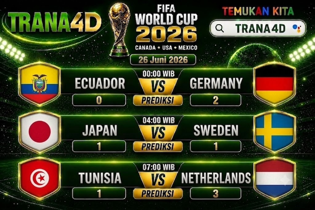 Prediksi Pertandingan 26 Juni 2026 – Match Pilihan