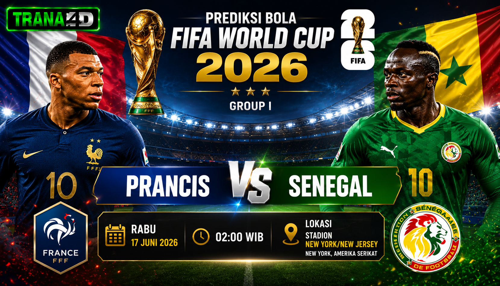 Prediksi Prancis vs Senegal Ujian Berat Les Bleus di Piala Dunia 2026