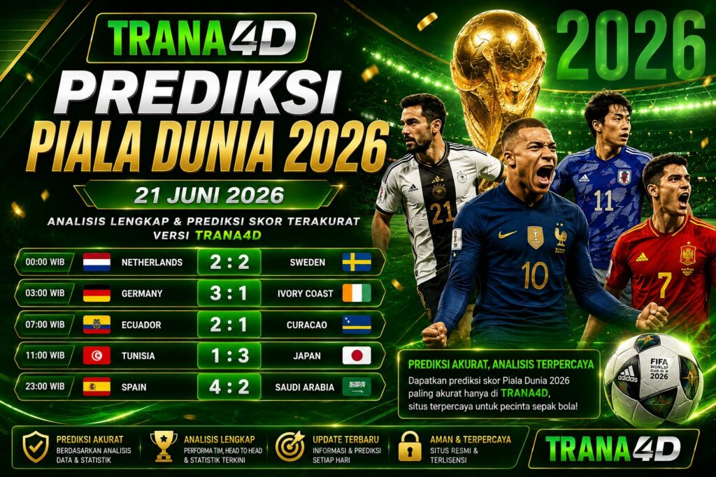 Prediksi Piala Dunia 2026 21 Juni 2026: Analisis dan Prediksi Skor Terakurat Trana4D