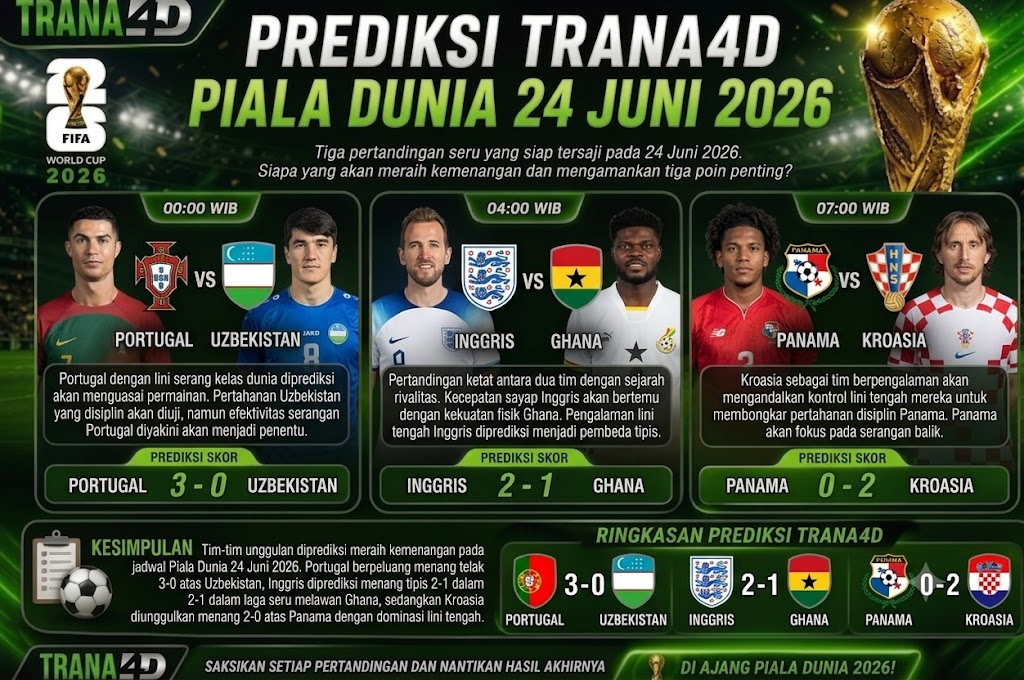 Prediksi Pertandingan 24 Juni 2026 – Match Pilihan