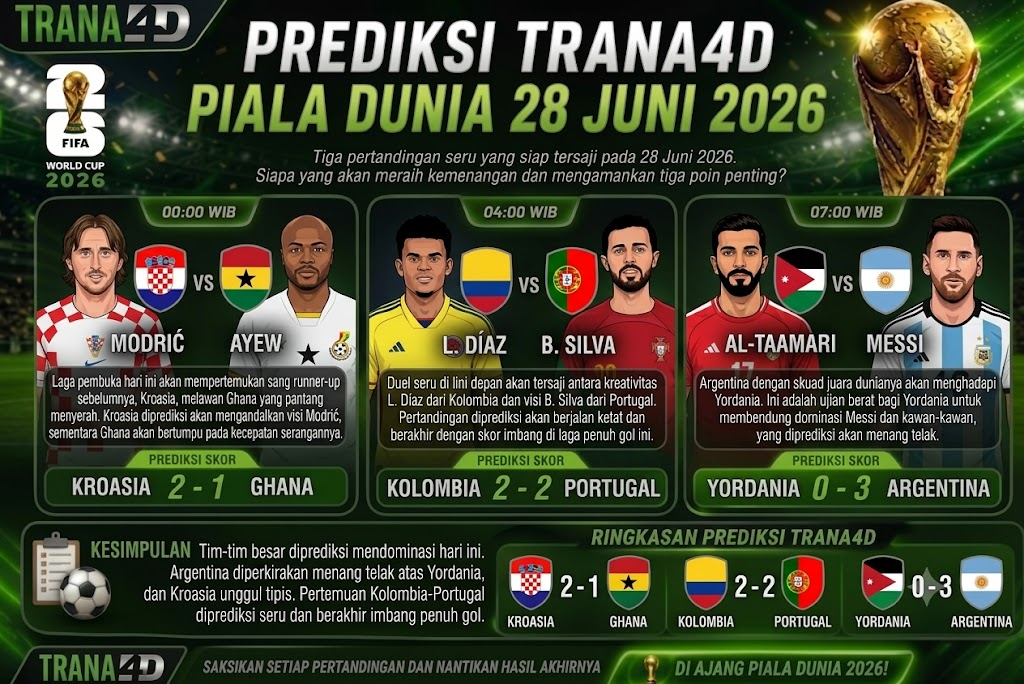 Prediksi Pertandingan 28 Juni 2026 – Match Pilihan