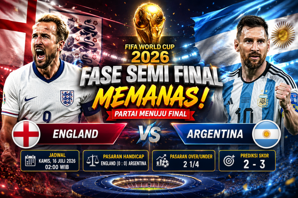 FASE SEMI FINAL MEMANAS ANTARA England vs Argentina: Partai Menuju FINAL FIFA WORLD CUP 2026
