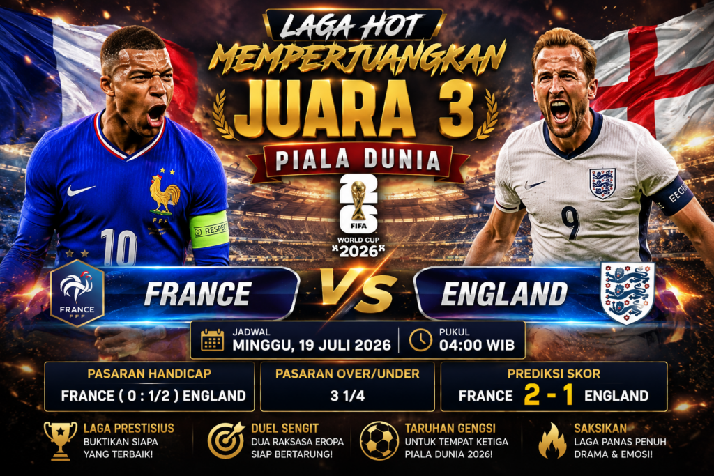 Laga Hot Memperjuangkan Juara 3 Piala Dunia antara France vs England