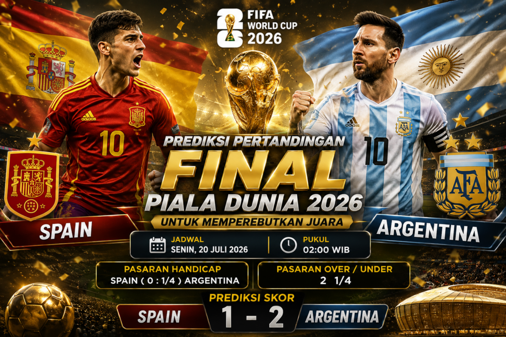 Prediksi Pertandingan FINAL Antara Spain vs Argentina Untuk Memperebutkan Juara Piala Dunia 2026